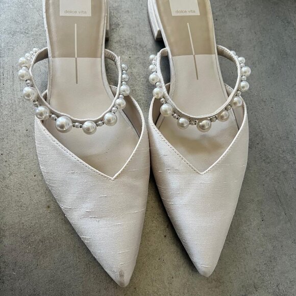Dolce VIta Kanika Pearl Flats Vanilla Pearls Size 10.5 - Picture 2 of 2